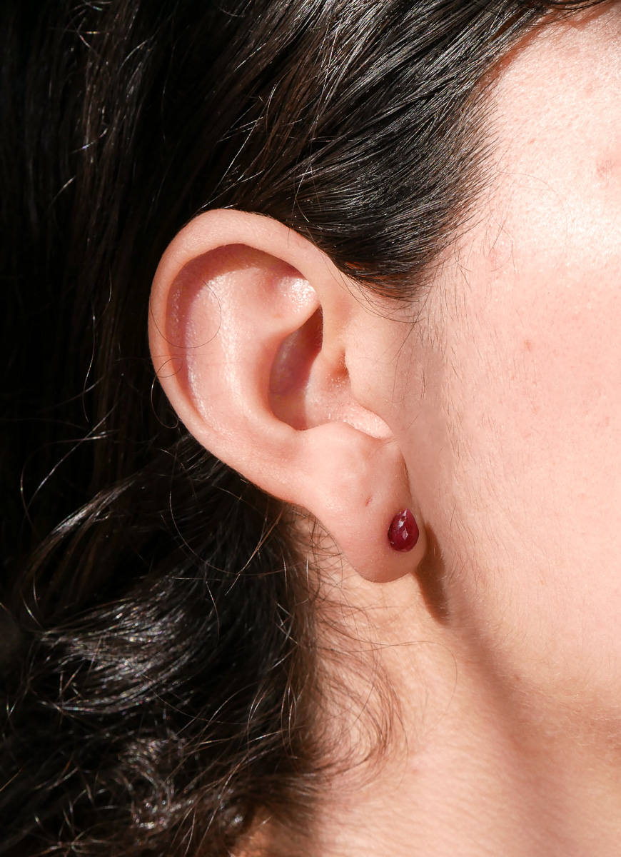 Aretes Amor Rubí