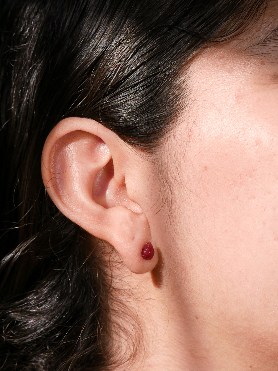Aretes Amor Rubí